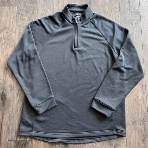 Adidas Climalite Golf 1/4 Zip Pullover Fleece Black Size M Athletic Outdoor - Picture 1 of 8